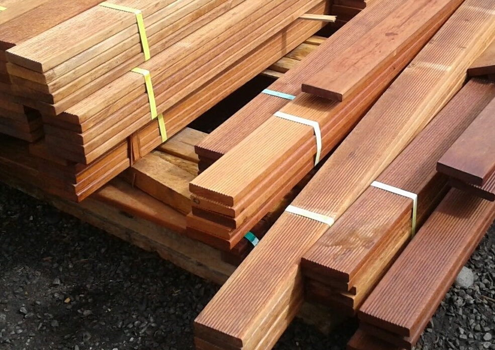 Recycled hardwood decking