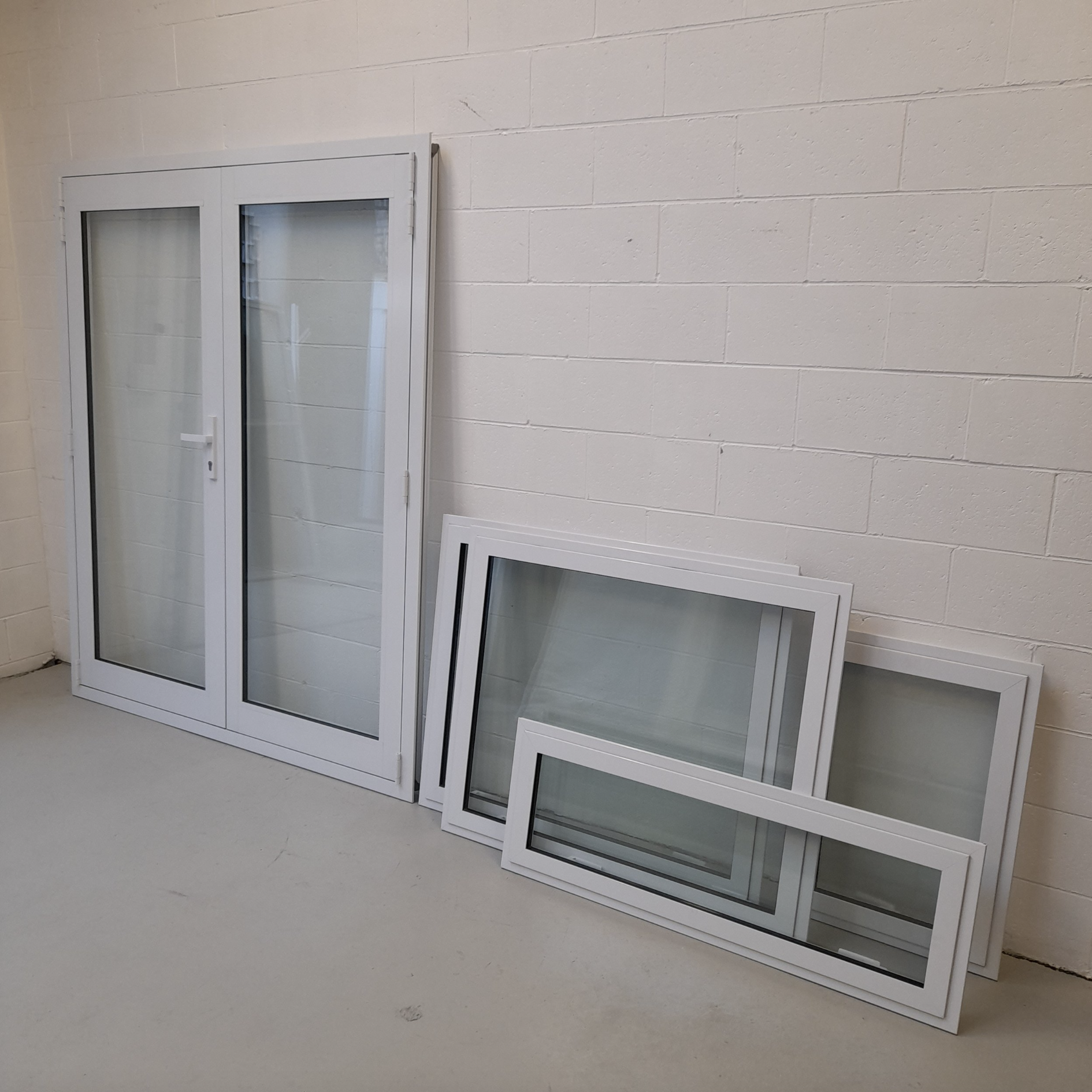 White 5 Piece Sleepout / Cabin French Door & Small Window Package TMPAKW2