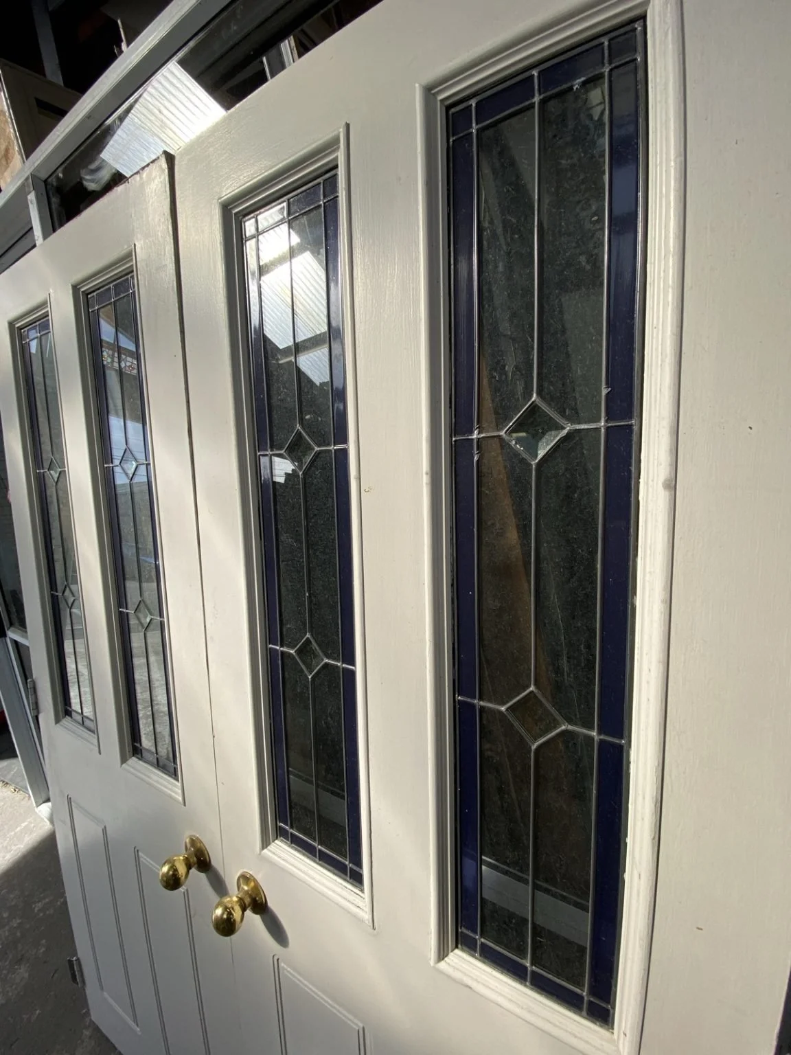TM159 Internal Timber Stained Glass Leadlight French Doors 1420x1980x39 $300.jpg
