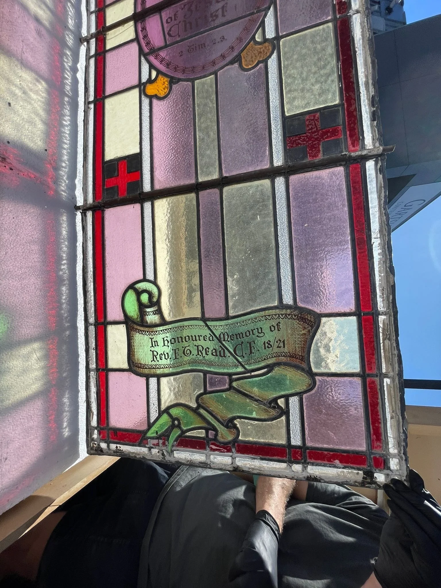 Service Stained Glass Leadlight Windows Wesley Methodist Church, Edgeware Road, Christchurch 9.jpg