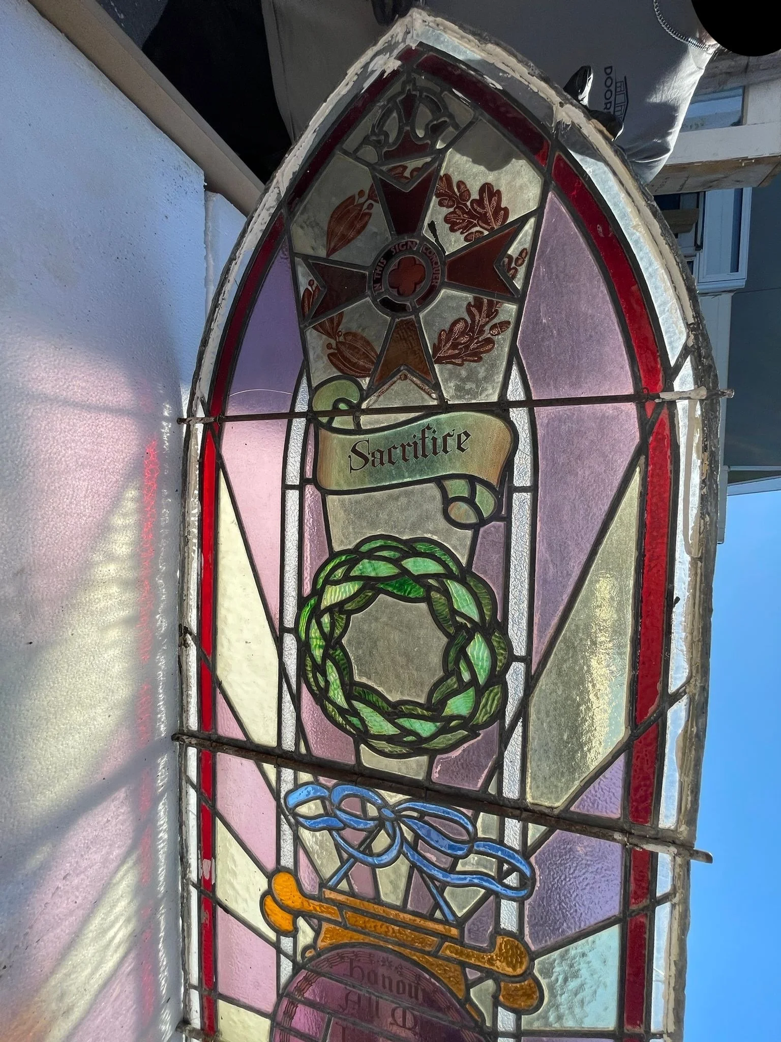Sacrifice Stained Glass Leadlight Windows Wesley Methodist Church, Edgeware Road, Christchurch 2.jpeg