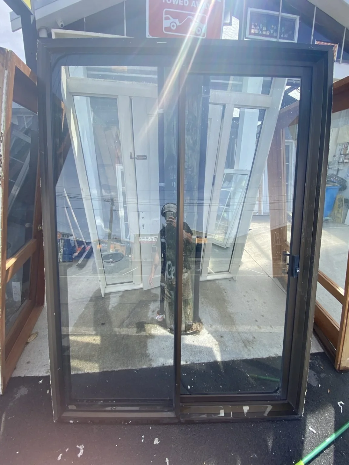 TM106 Brown Alu Single Glazed Ranch Slider 1600x2250 $1000