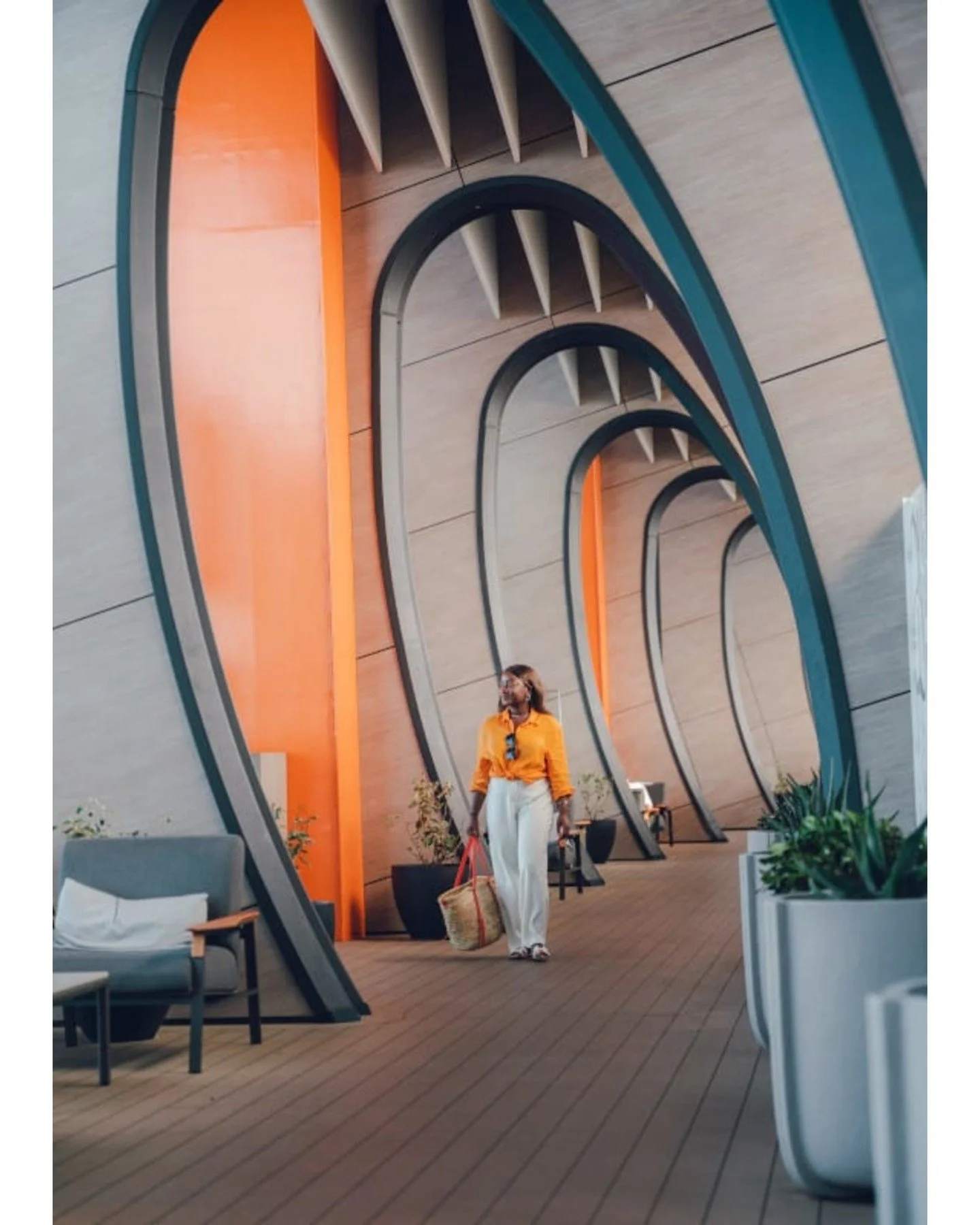 πβ¨ Discover the elegance of the Celebrity Beyond! Stroll through the stunning Magic Carpet hallway and enjoy the modern architecture that defines this luxurious ship. With its inviting resort deck and refreshing pool deck, every moment onboard is cr