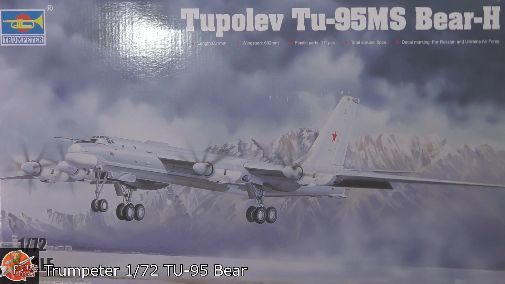 Trumpeter 1/72 Tu-95 Bear Video build