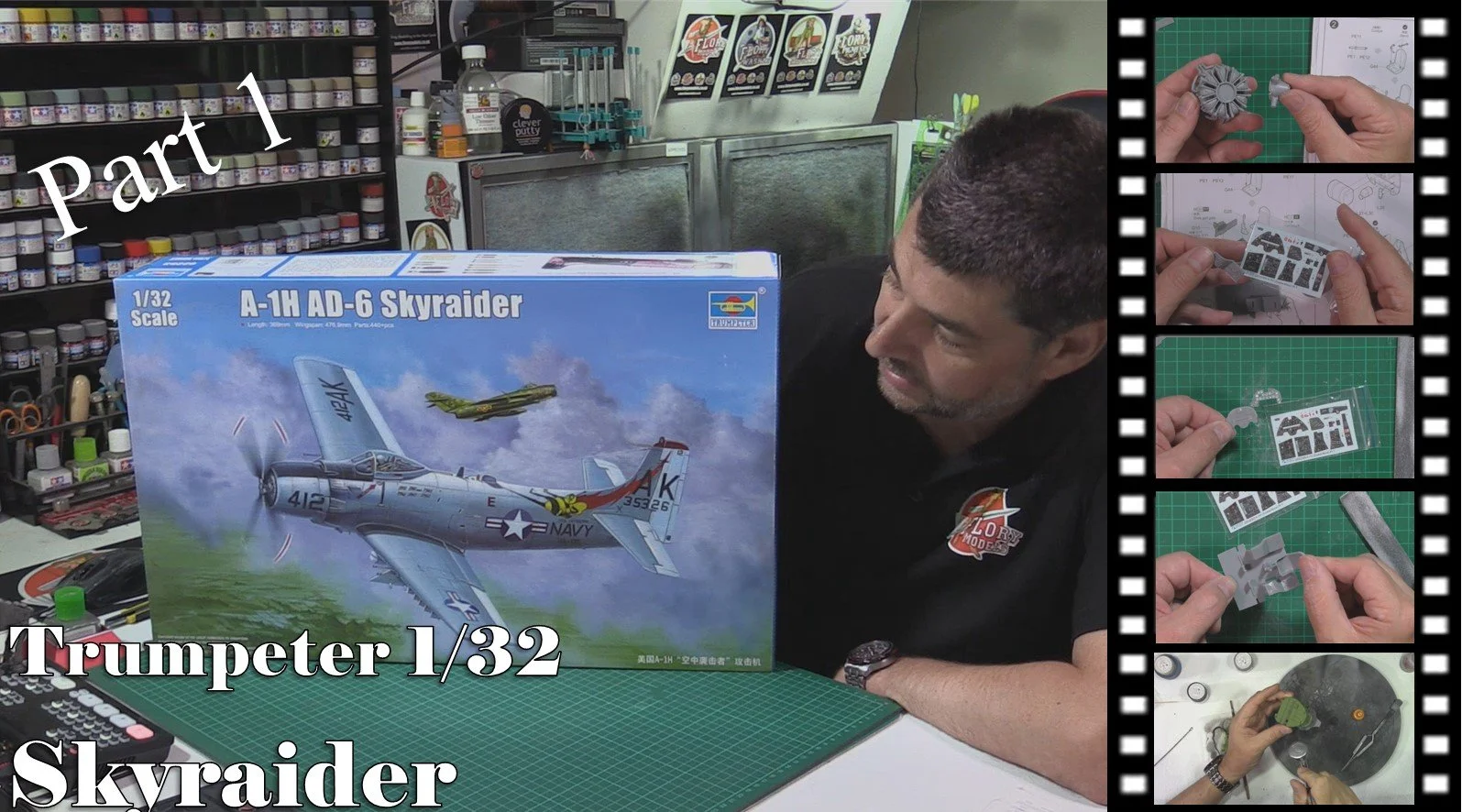 Trumpeter 1/32 Skyraider Video build 