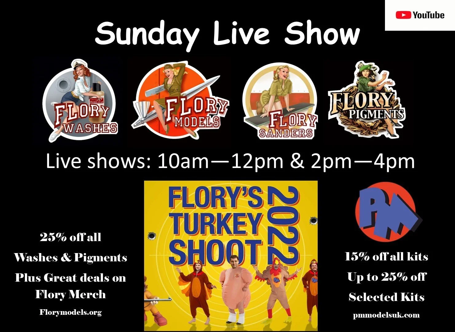 Turkey Shoot Sunday live show  27th November 10am &amp; 2pm