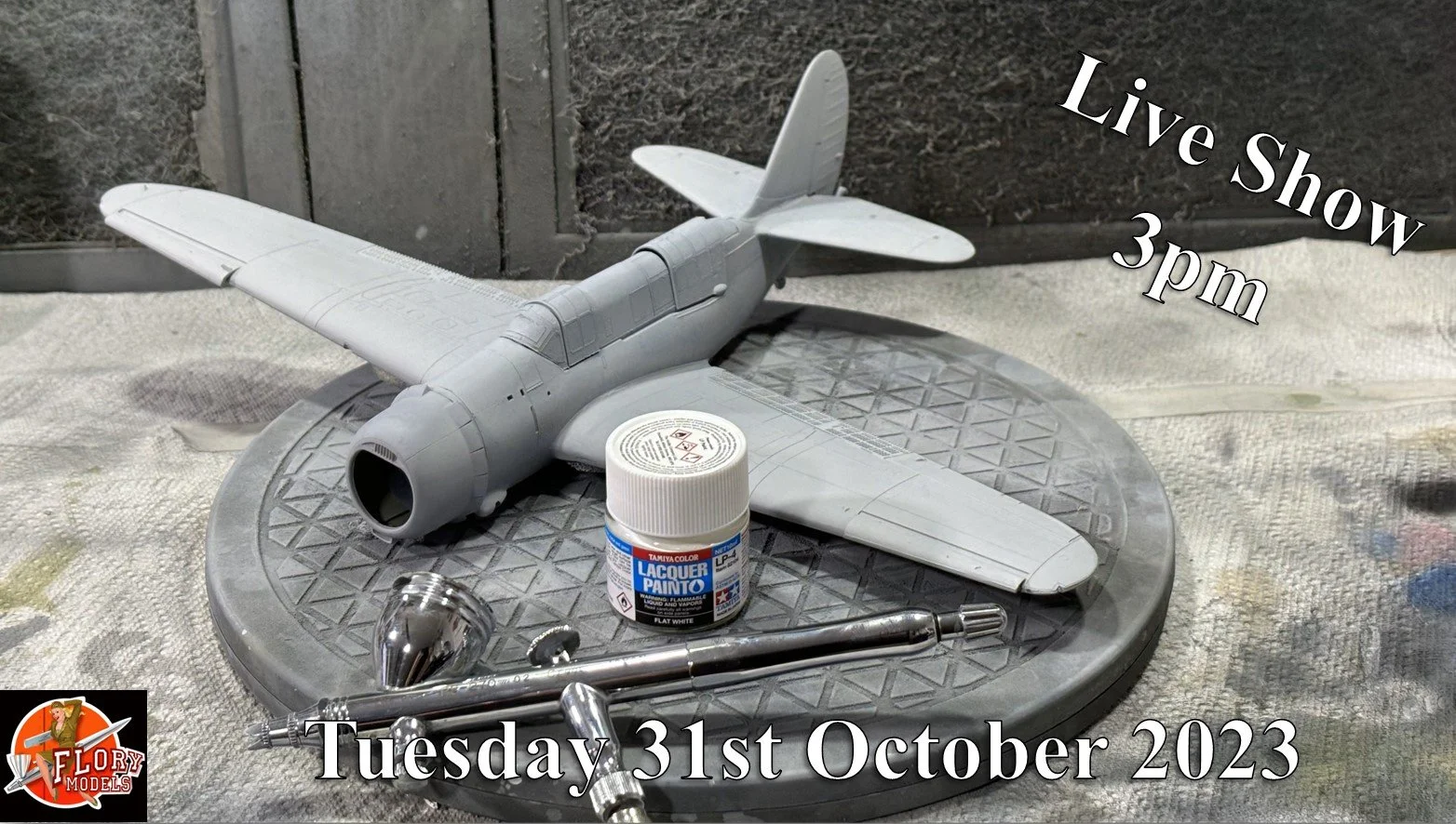 Airbrushing white paint made easy (Live show! 3pm)
