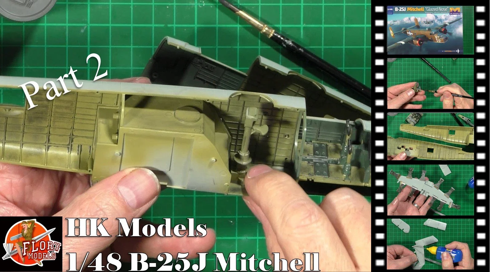 HK Models 1/48 B-25J Mitchell Video build Part 2