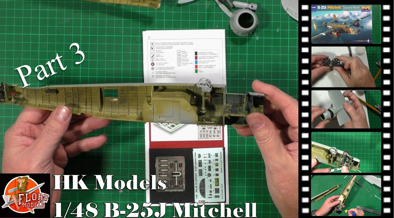 HK 1/48 B-25J Mitchell Video Build Part 3