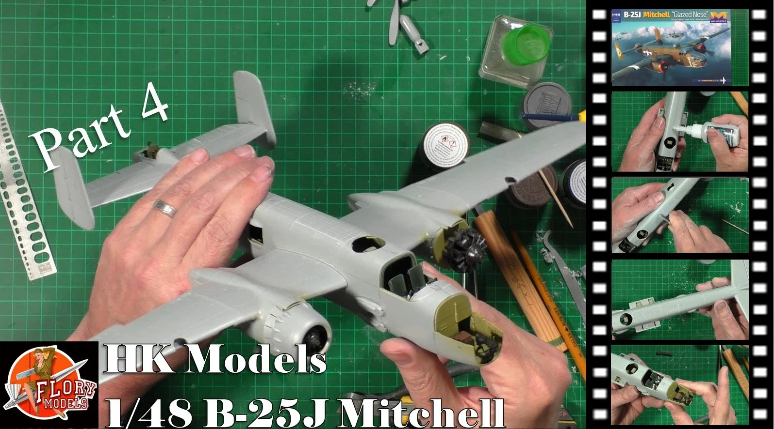 HK 1/48 B-25J Mitchell Video Build Part 4