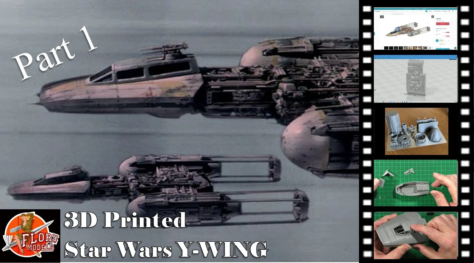 BTL-S3 Y-Wing 3D Printed Video Build Part 1