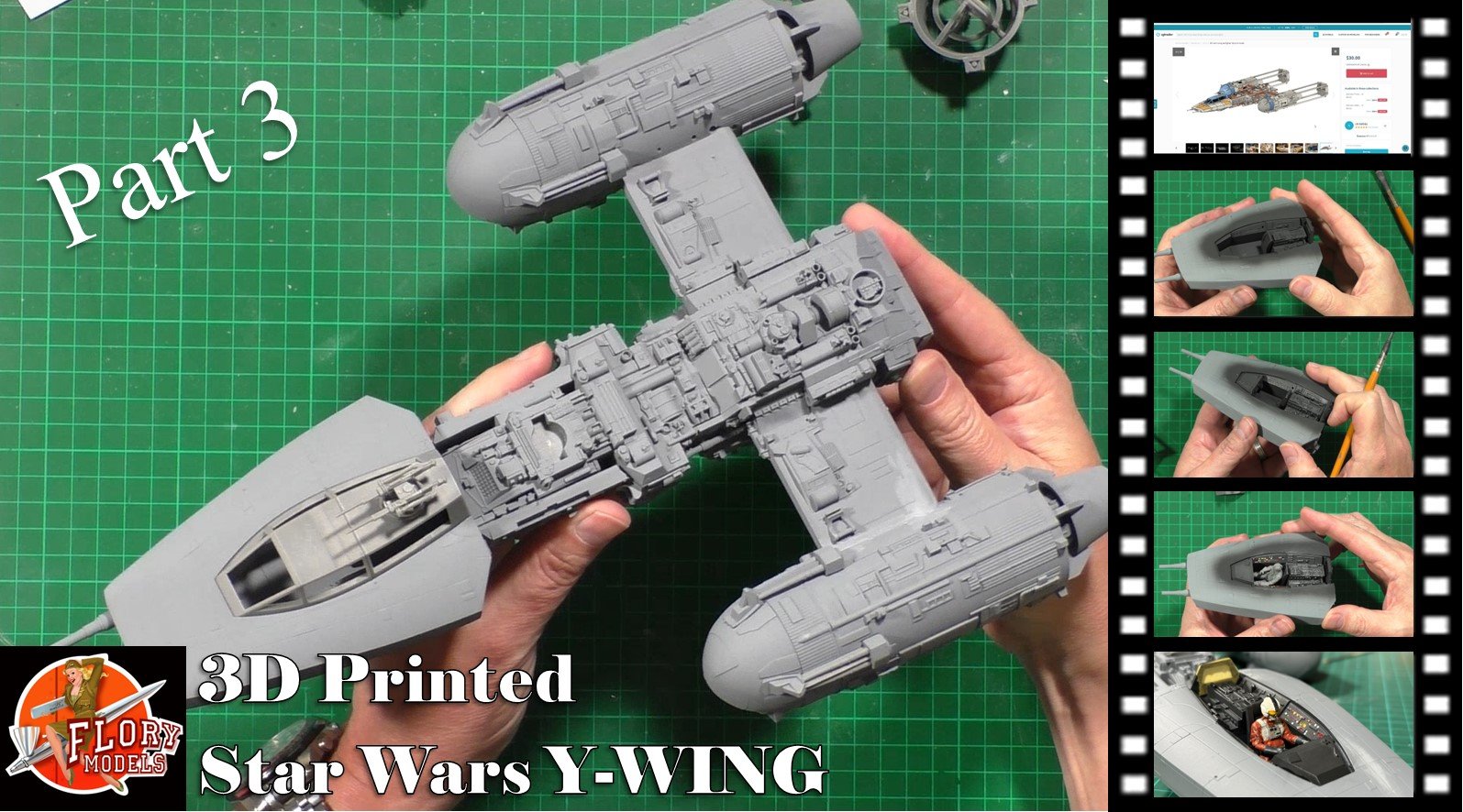 3D Printed Star Wars Y Wing Part 3