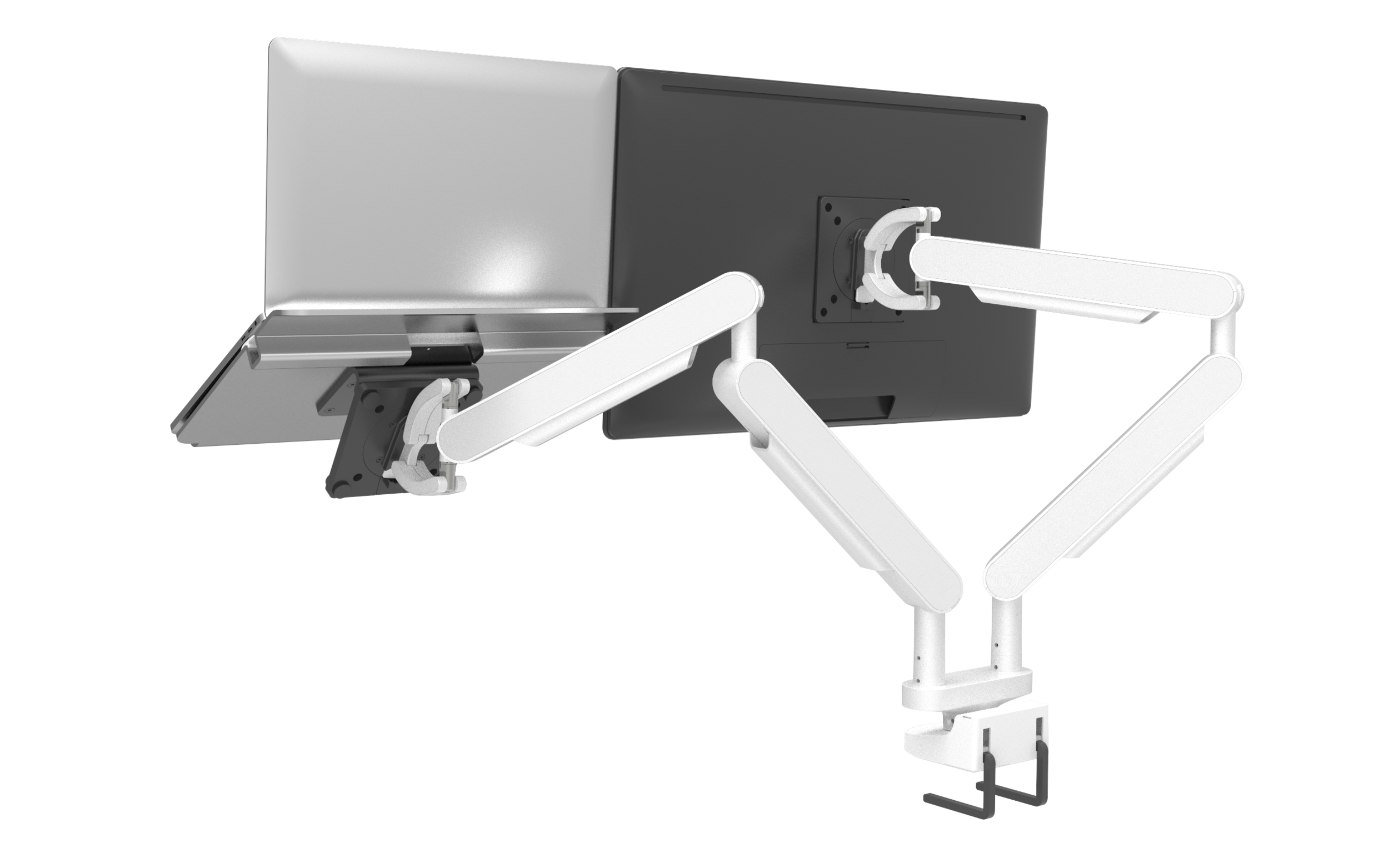 Monitor Arm On Sliding Horizontal Track Mount