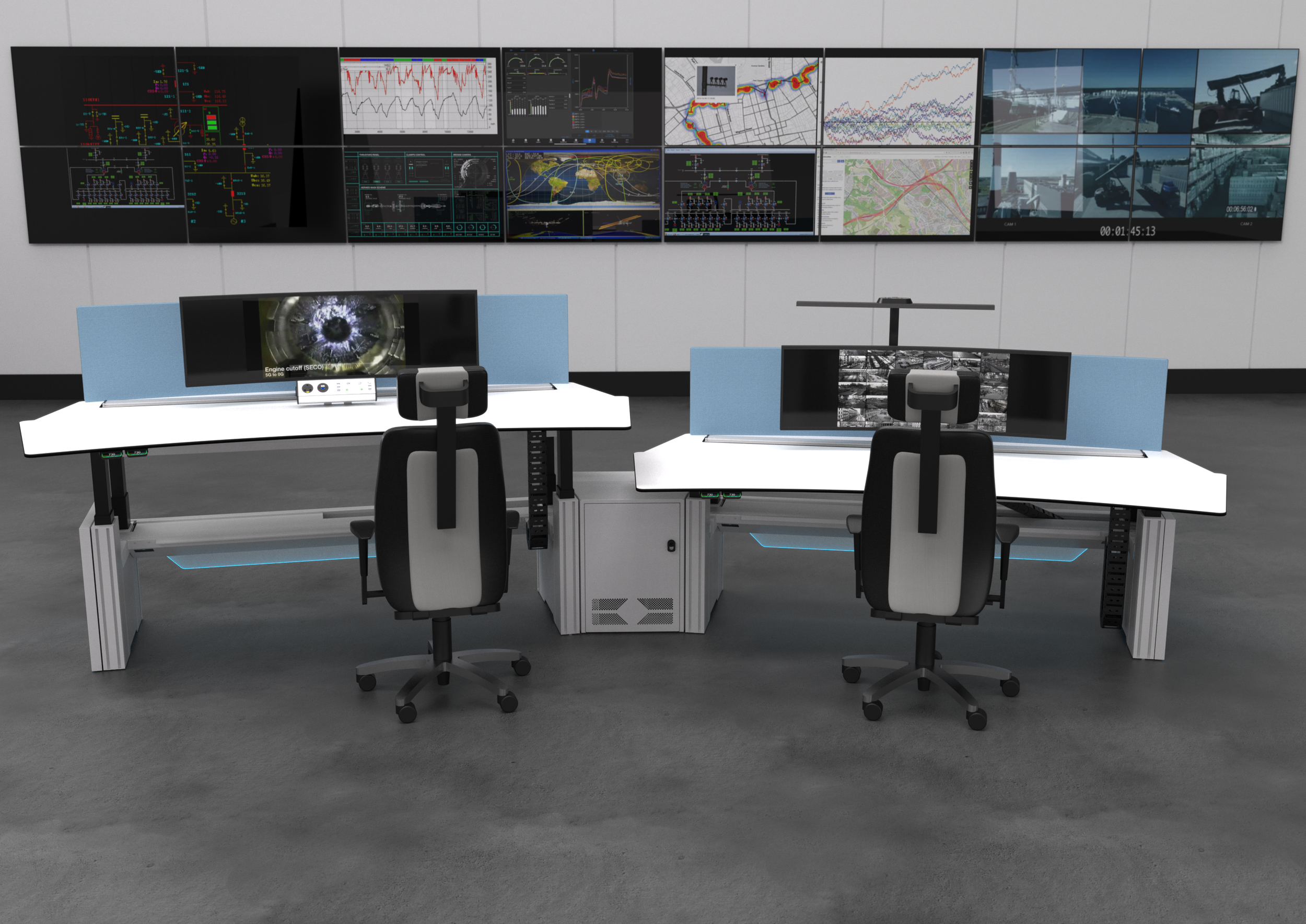 Computer Control Desk Command & Control Room Desk Furniture | Technology Desking™