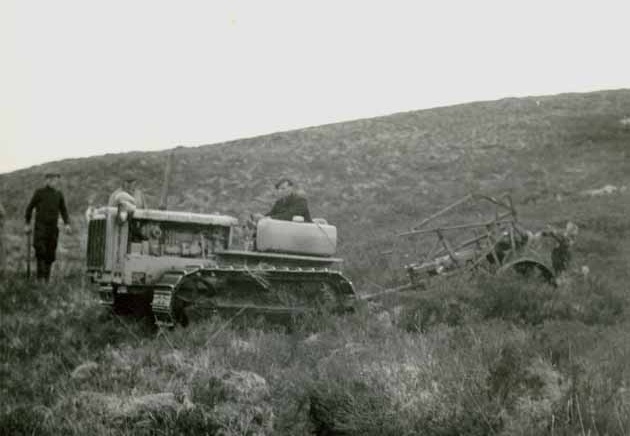 D4 tractor and Solotrac plough, 1944