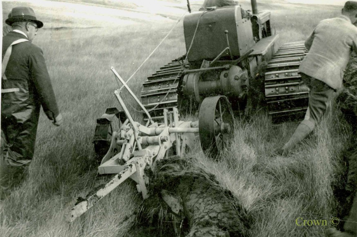 Begg Plough and Tractor, Craik Forest, 1949