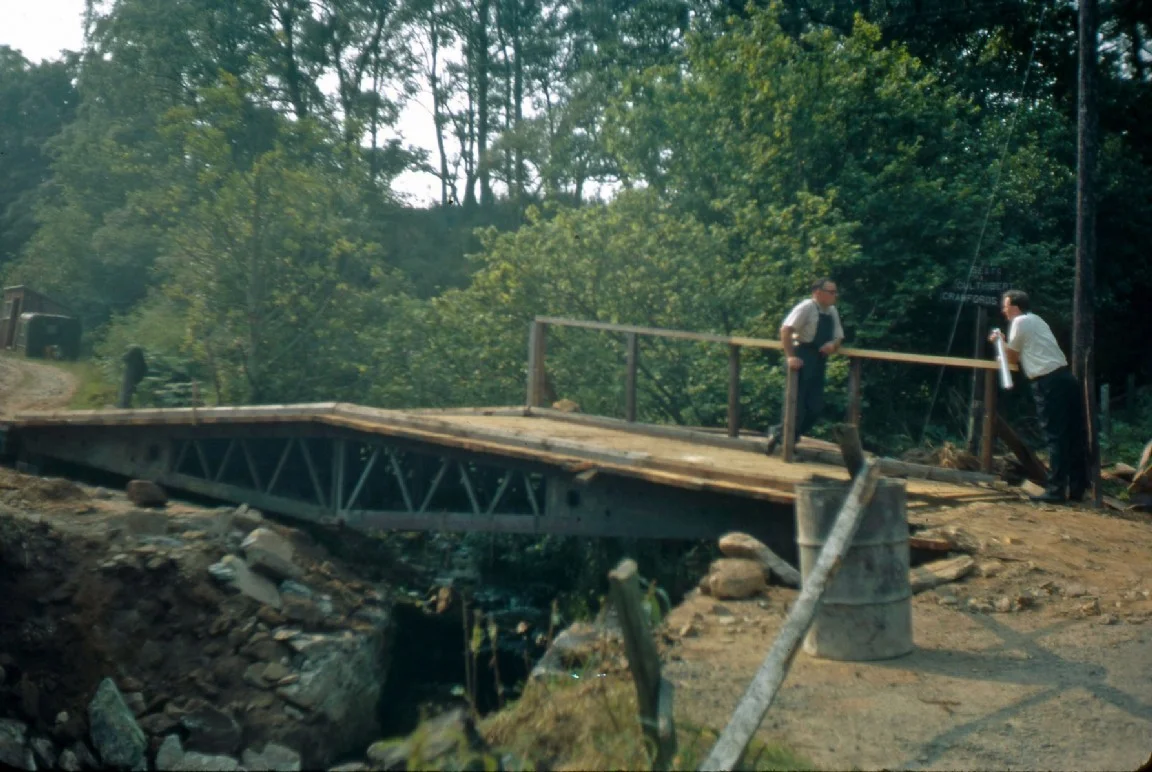 Bridge building at Pitfichie, 1966