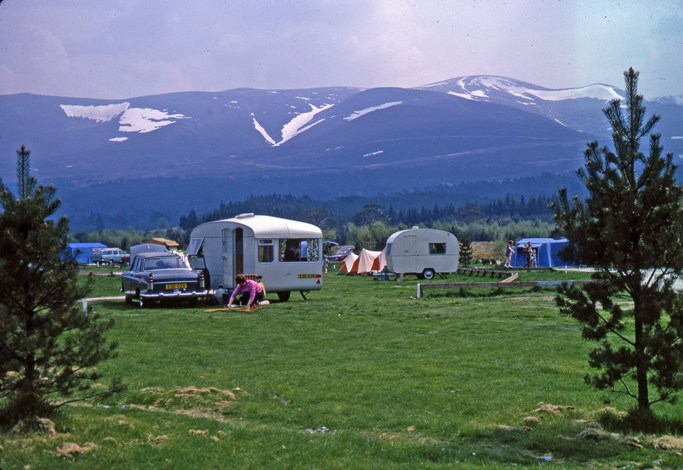 This campsite at Glenmore in the Highlands was popular in the 1970s.