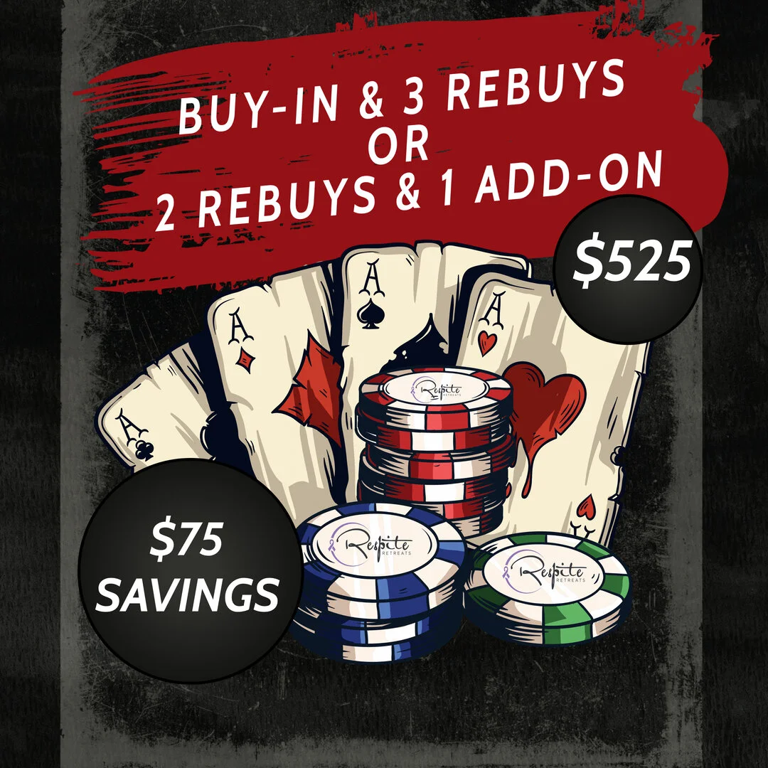BUY-IN &amp; 3 REBUYS OR 2 REBUYS &amp; 1 ADD ON ($75 SAVINGS)