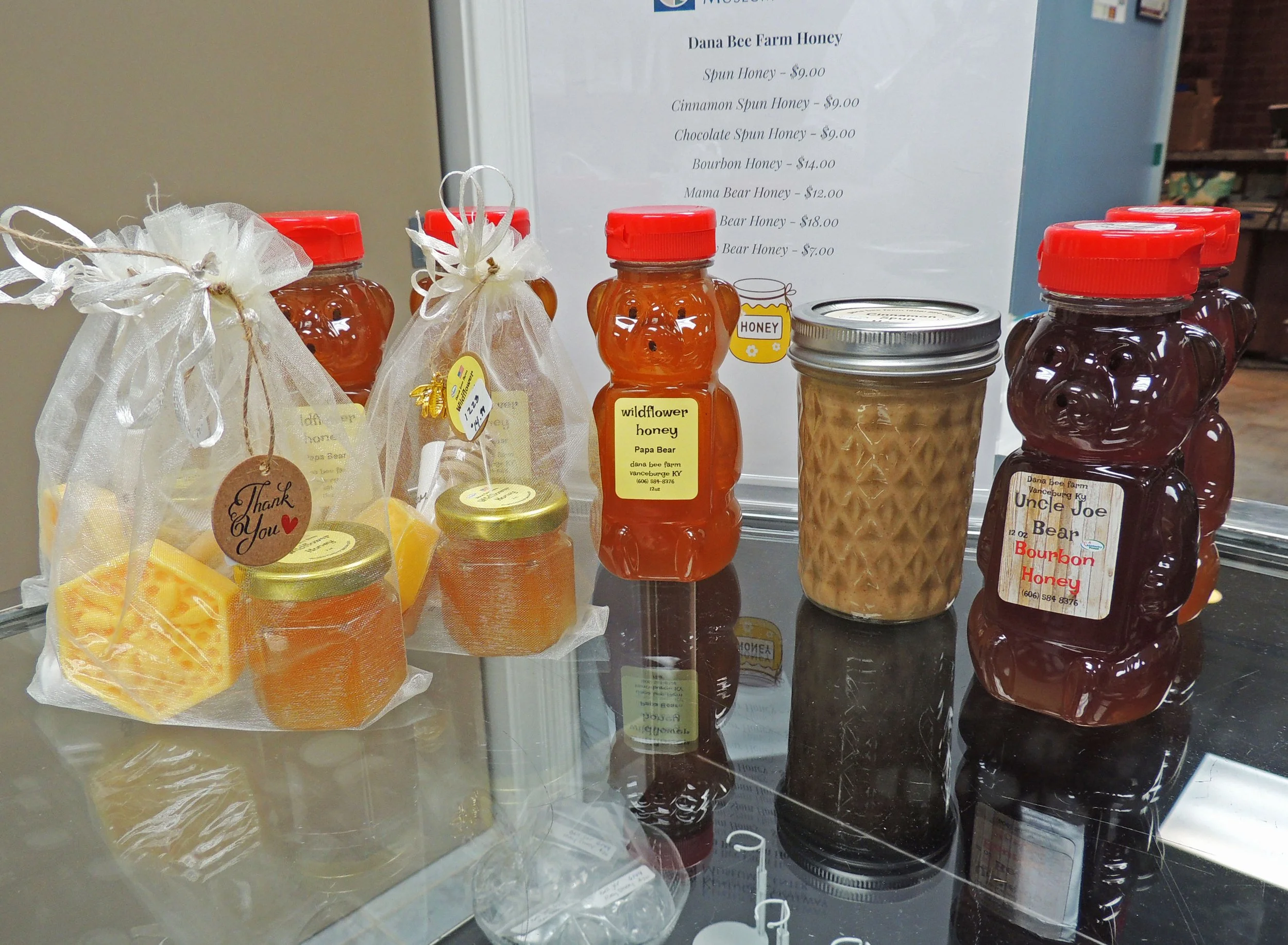 Locally made honey items