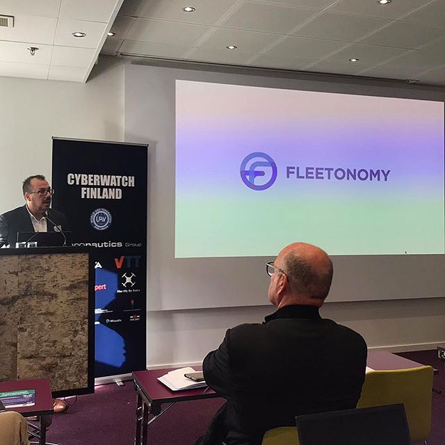 Operations Manager Stephen Sutton presents Fleetonomy&rsquo;s recent projects at Finland&rsquo;s 1st Drone Congress in Helsinki. @soarizonbythales @traficom_finland #dronephotography&nbsp;#droneoftheday #dronestagram #dronesdaily #dronefly&nbsp;#dron