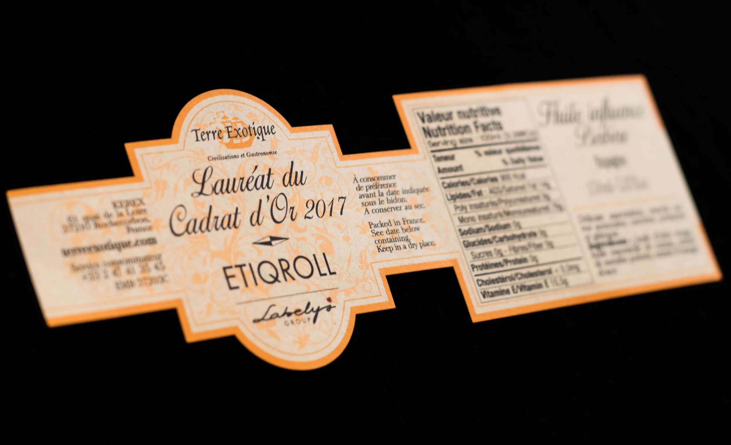 Etiquette agro alimentaire découpe personnalisée