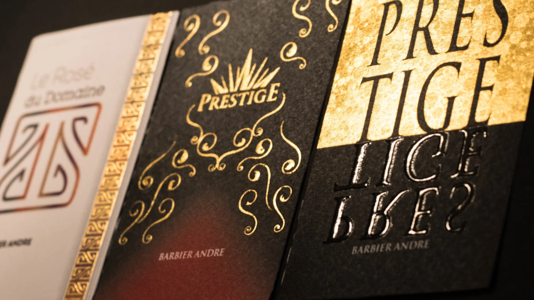 Etiquette dorure, gaufrage, prestige