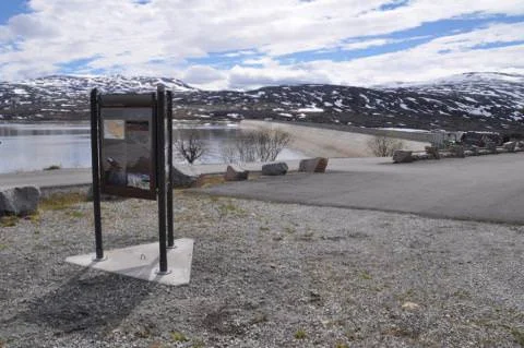 Ny infotavle ved Aursjødammen