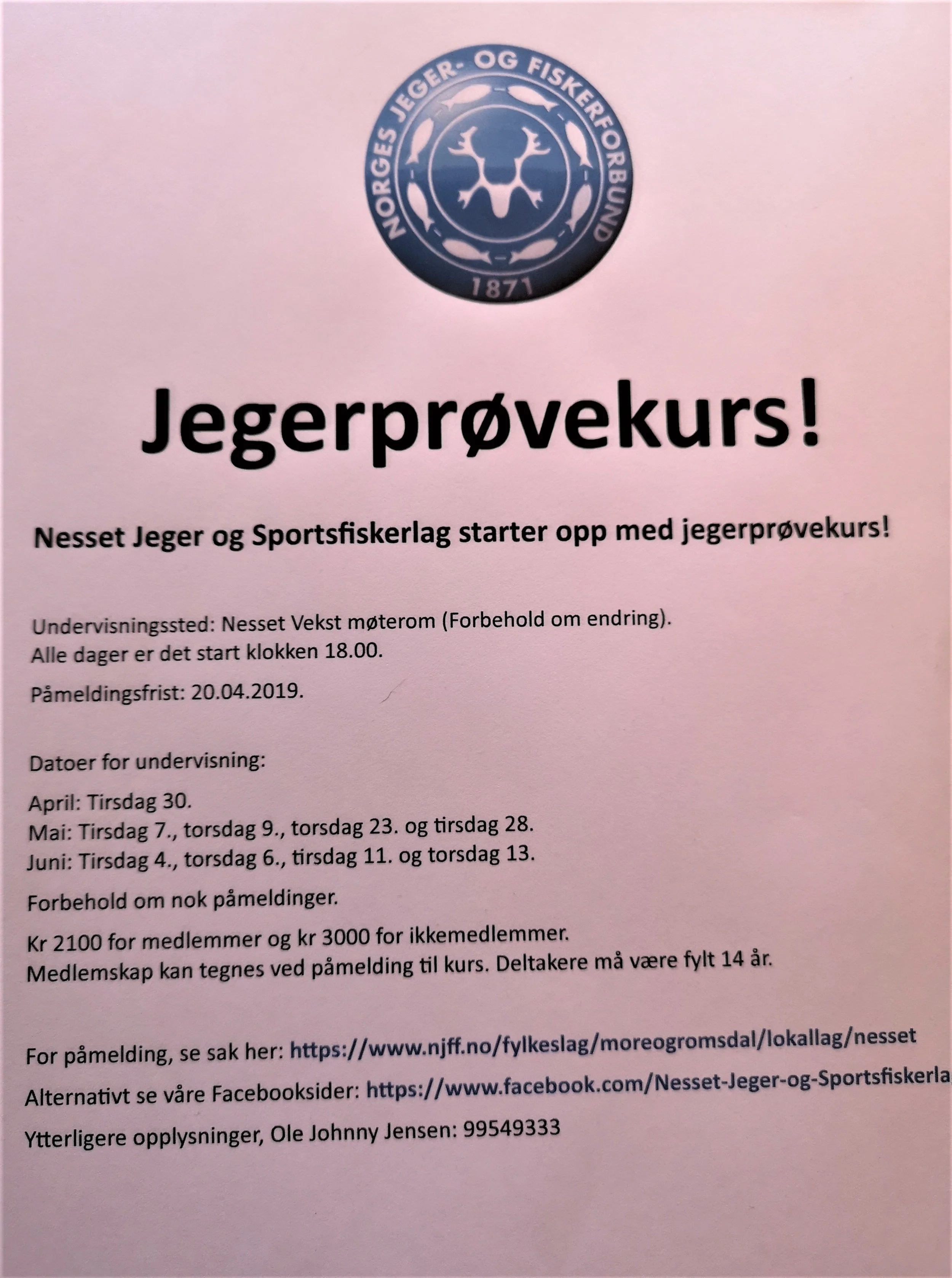 Jegerprøvekurs. 