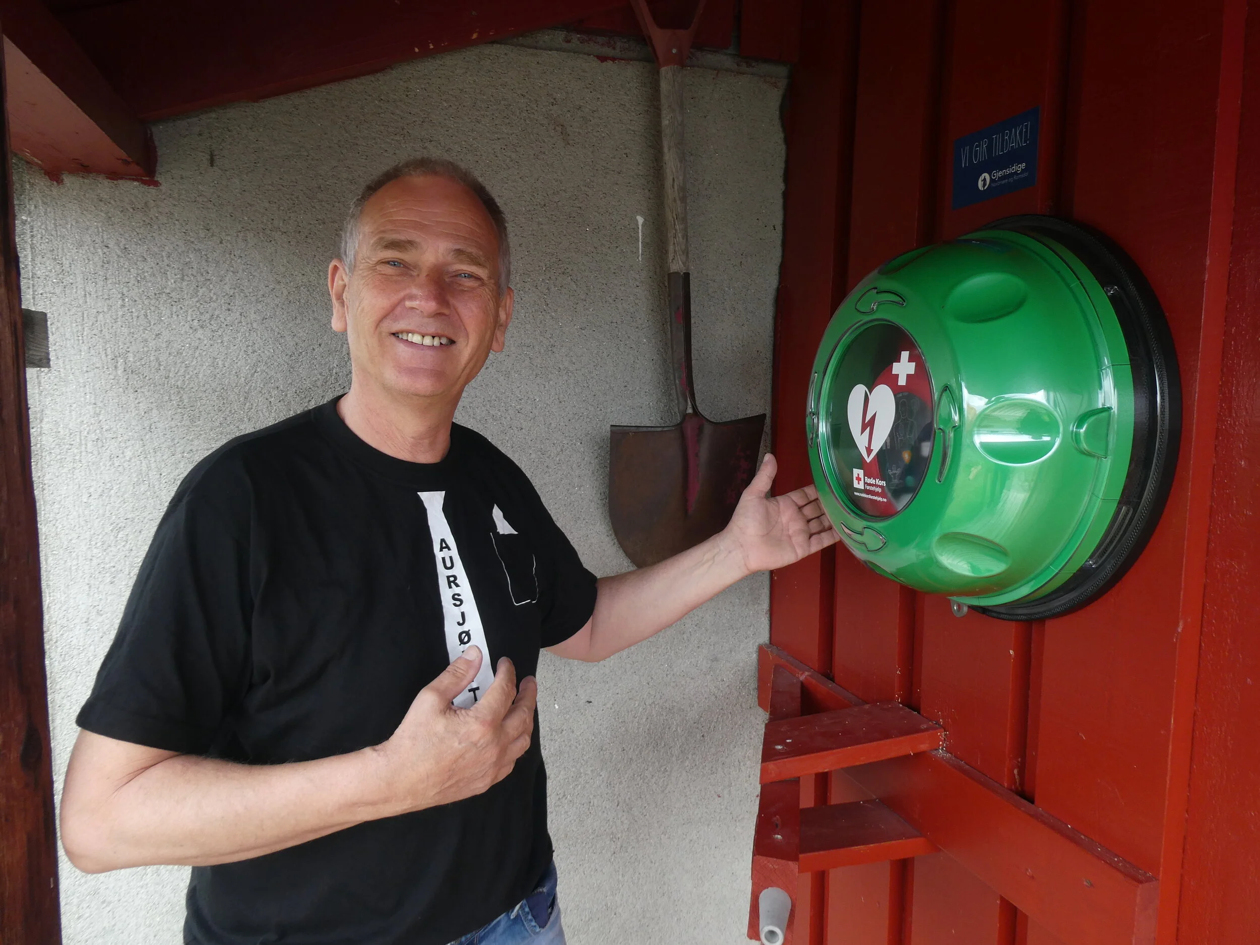 Hjertestarter montert på Aursjøhytta