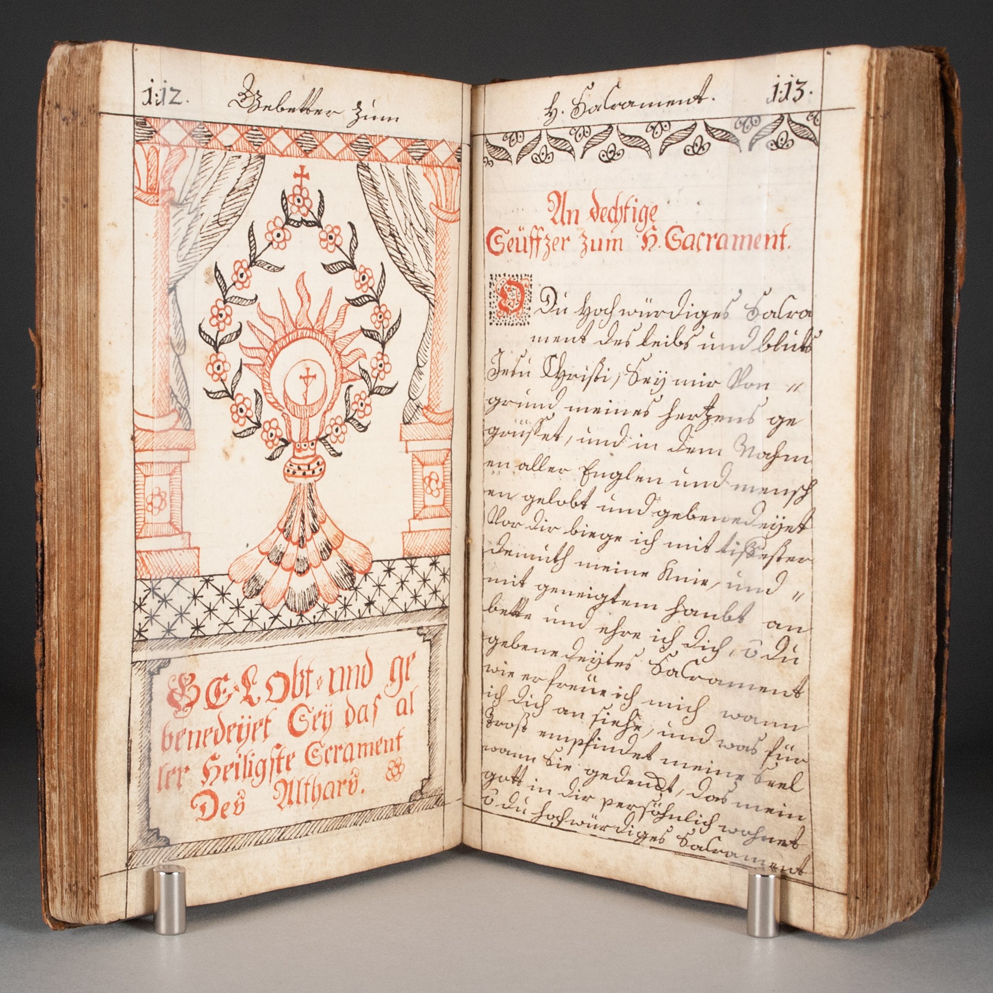 Ms. Reinhart's decorated devotional manuscript