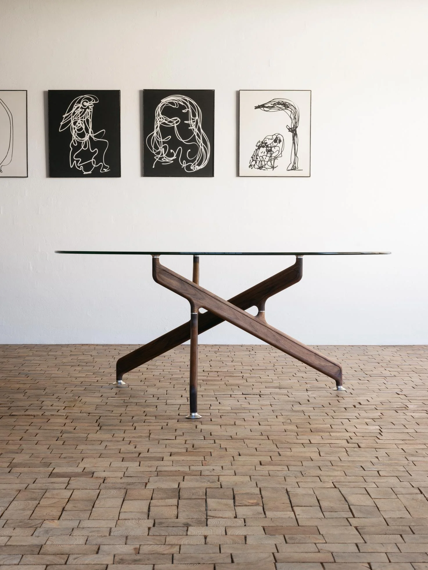 Bone Table_Ø160_Walnut_Glass Table Top.jpg