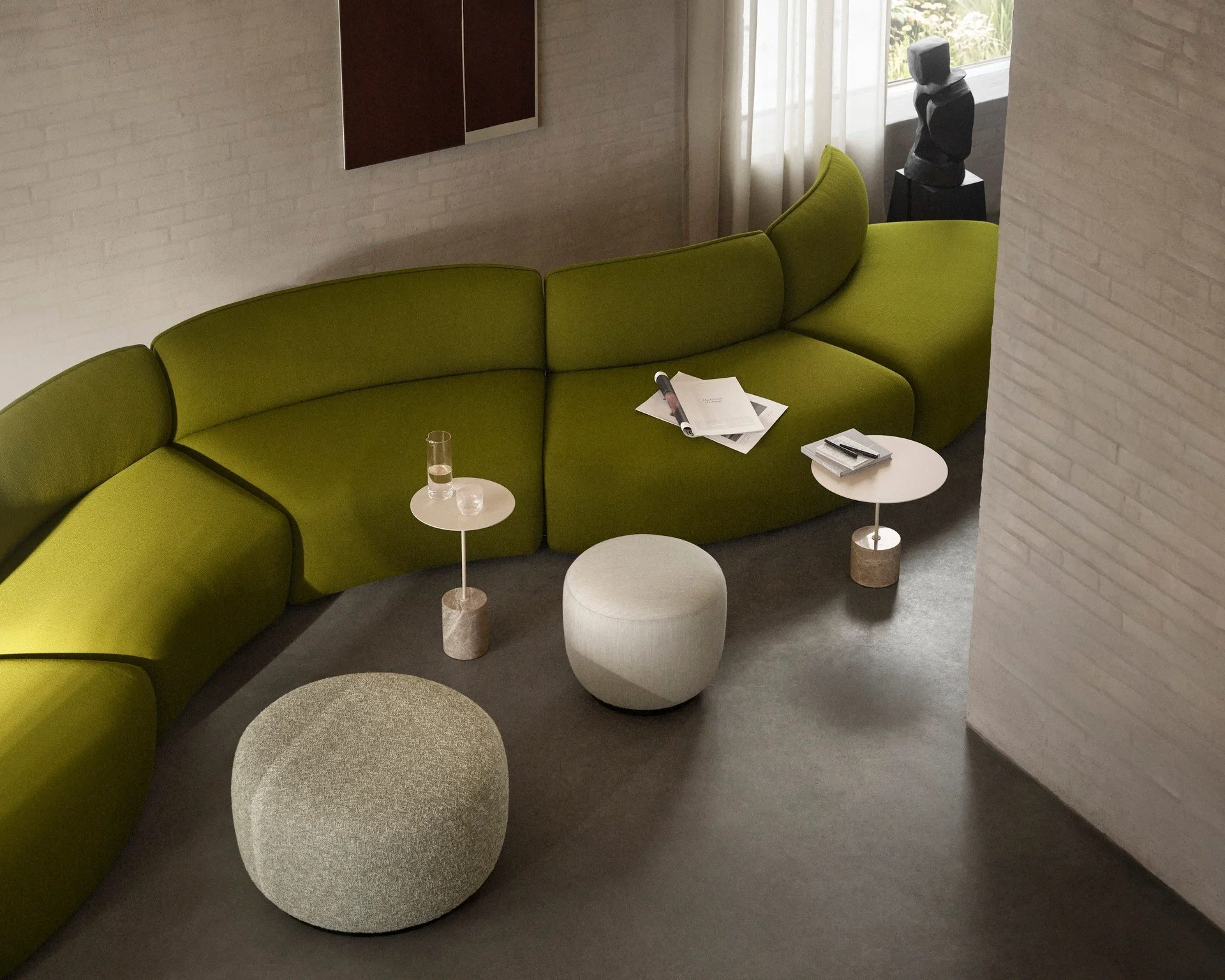 Wendelbo_Lifestyle_Panorama Studio_Mod. 14 + 15 + 11_Vidar col. 0956_Calibre Side Table_Sand_Panorama Studio Pouf_Zero col. 0002 and Umber col. 61273_Wide_300 dpi.jpg