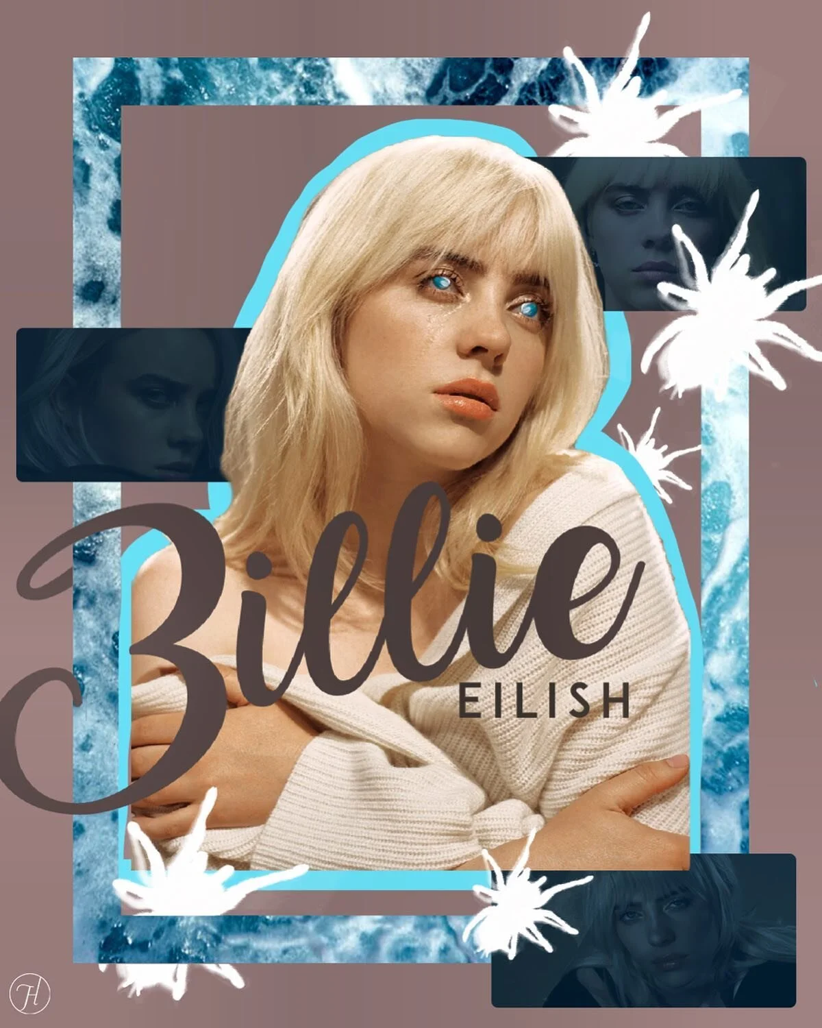 Fallin&rsquo; into your ocean eyes 🌊
ft @billieeilish 
#billiexadobe #billieeilish #contest