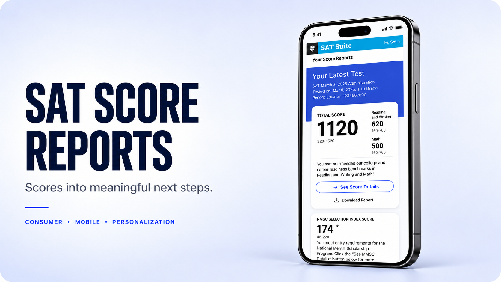 SAT Suite Score Reporting