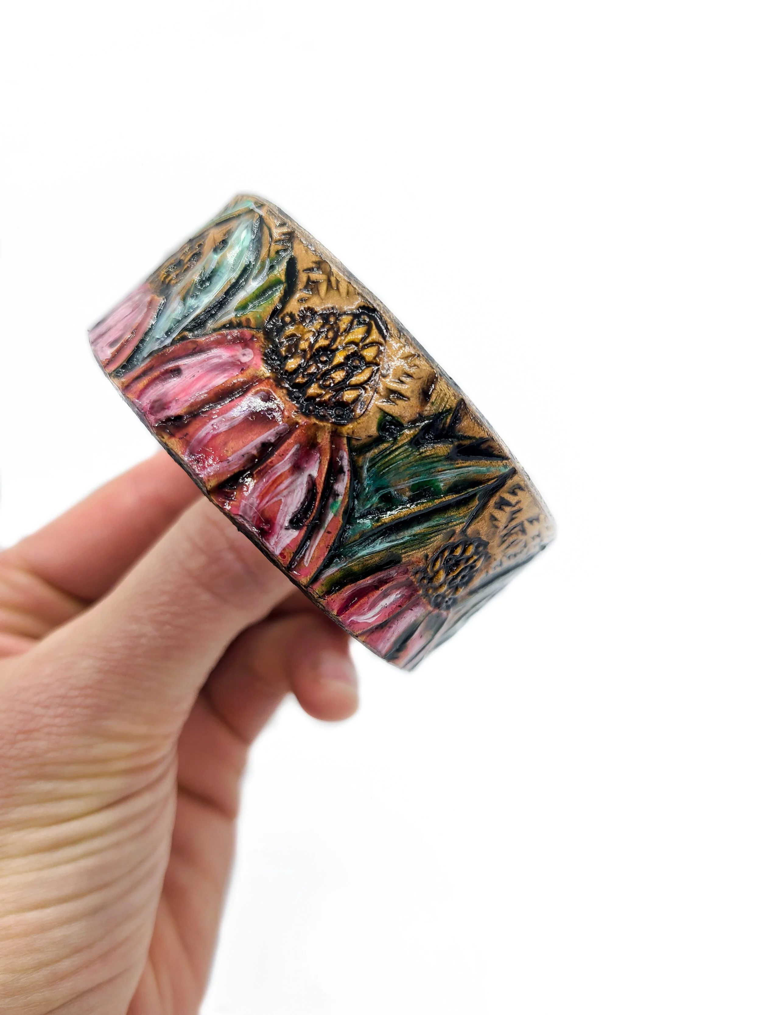 Purple Cone Flower Cuff