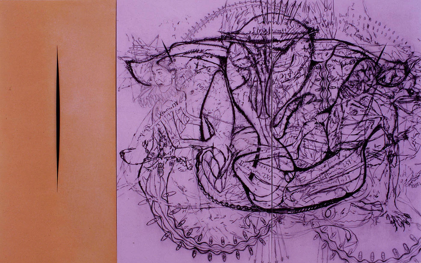 2000: The Mancunian Heresy, drawing, 83 x 135 ins