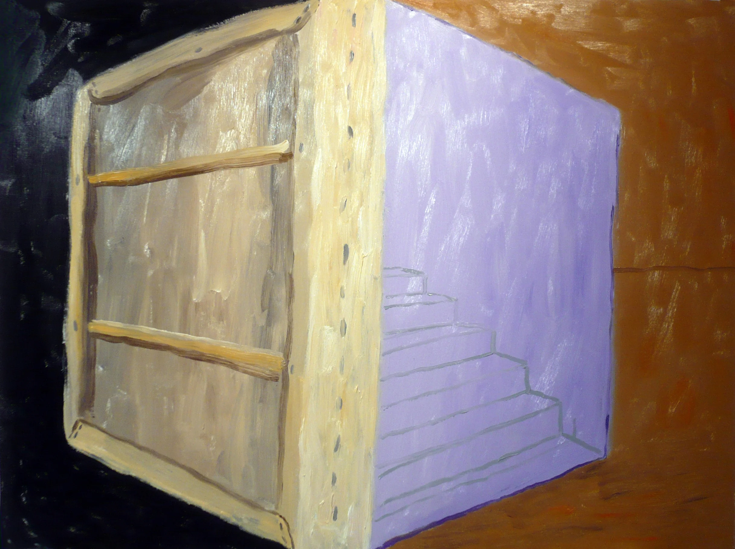 Staircase, 2009, oil on panel, 91 x 122 cms