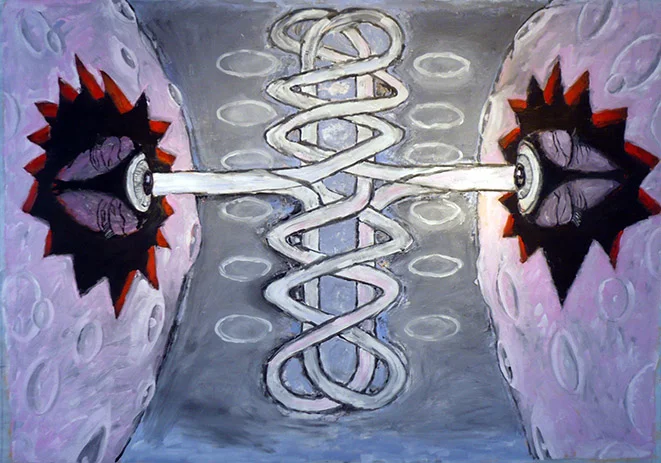 Mirror Knot, 2008, oil on canvas, 163 x 236 cms