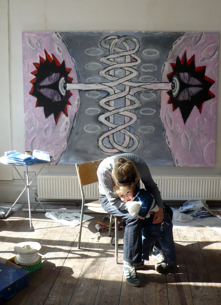studio view with Sue and Edward, 2008