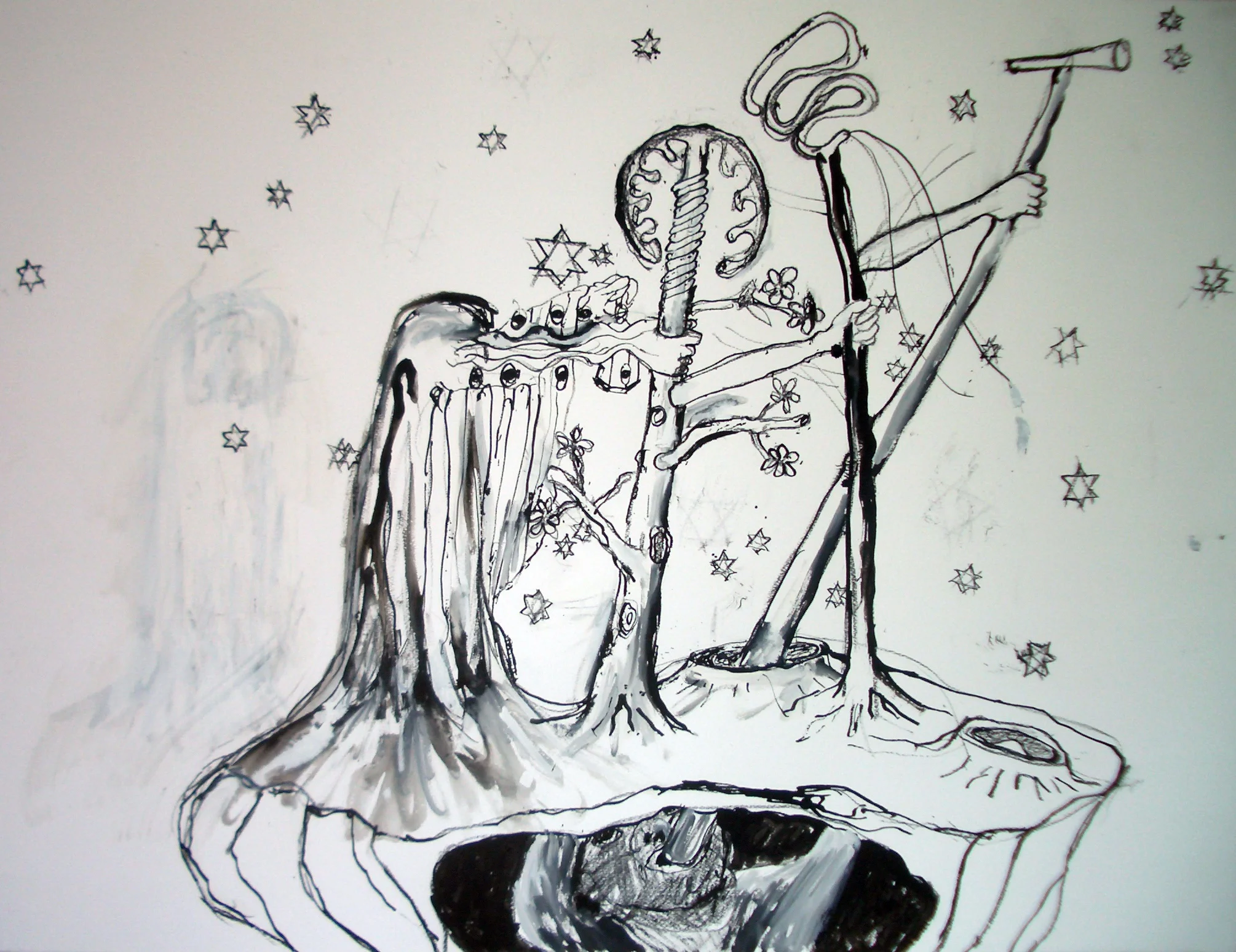 Deimos, 2006, ink on paper, 70.5 x 91 cms
