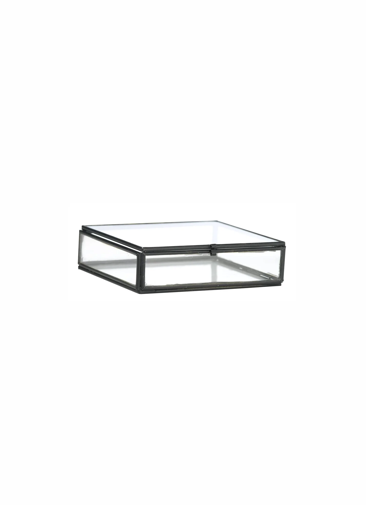 Glass box - 10.5x10.5x3.5 cm - black