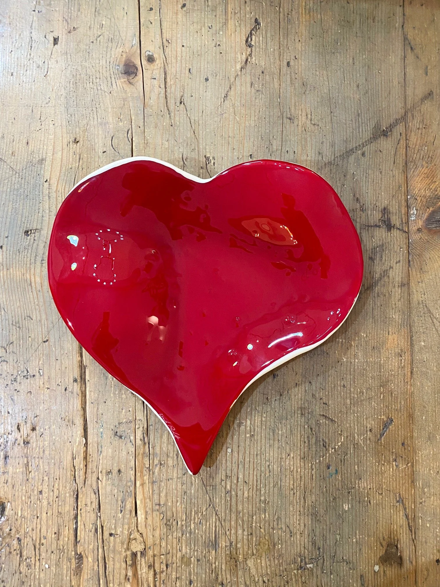 Vetrofuso - Big heart plate