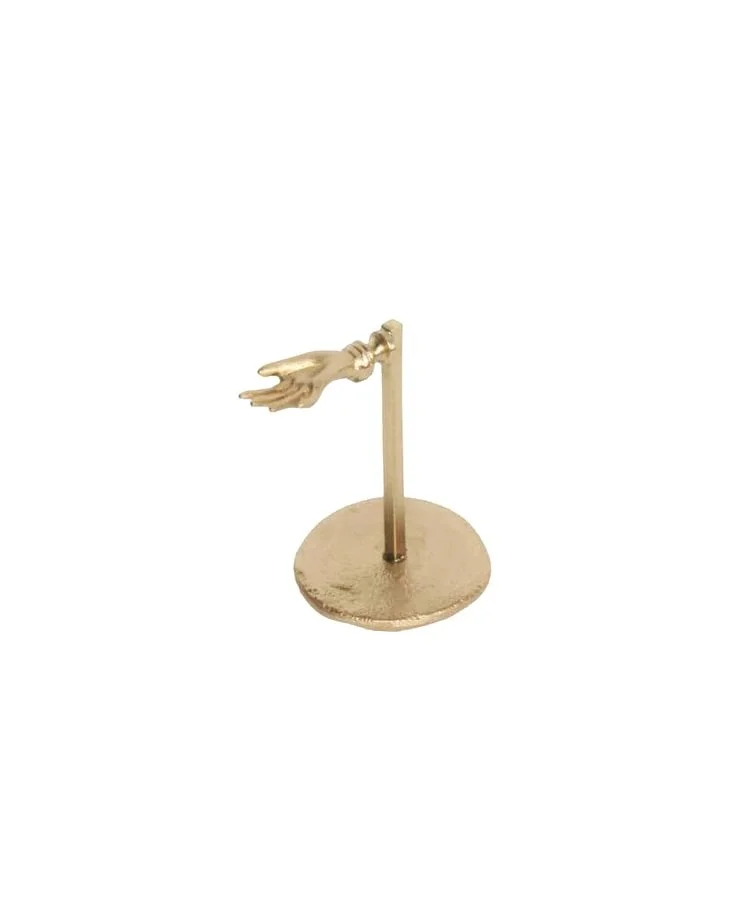 Small hand jewelry holder - brass