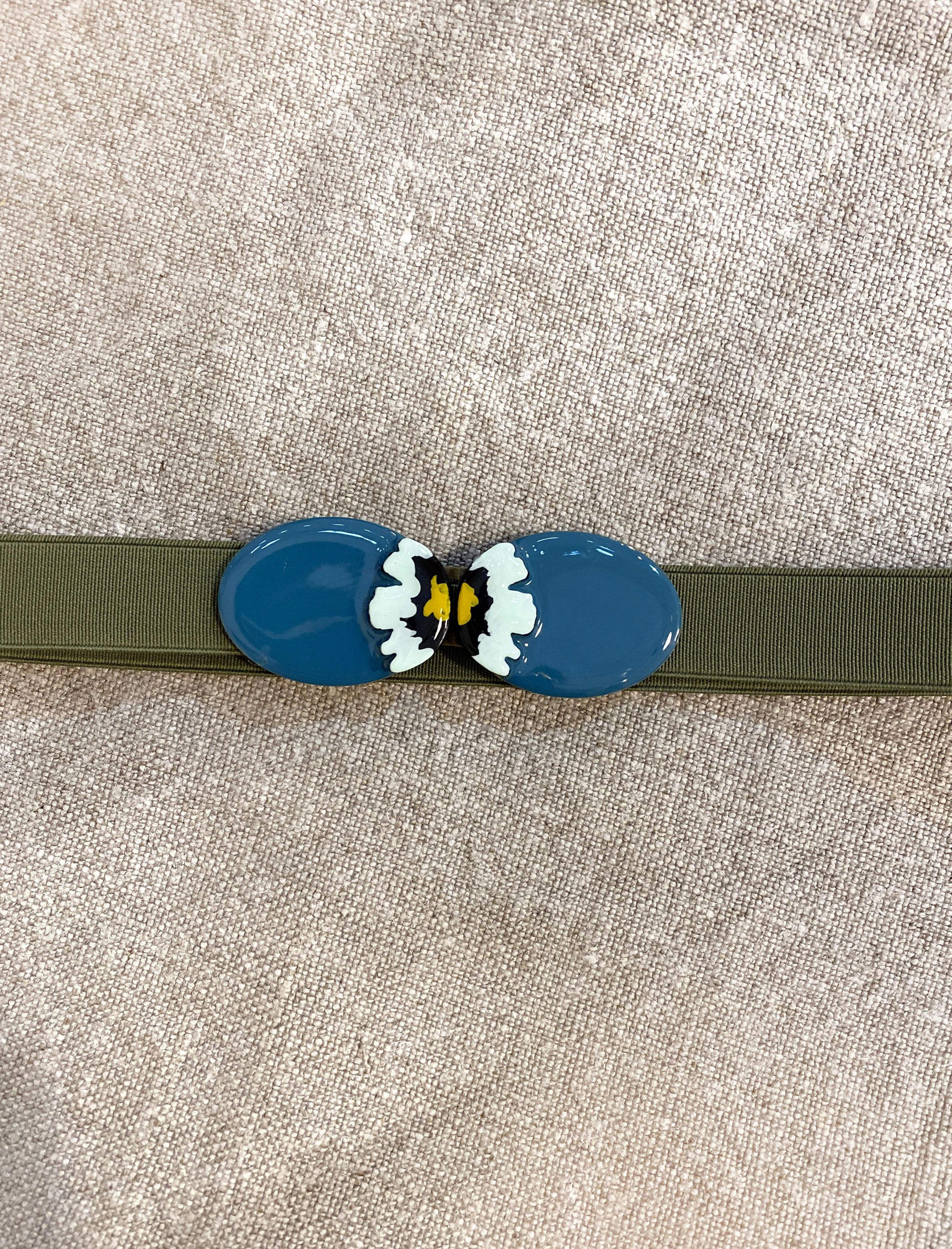 Elastic belt - green/teal blue