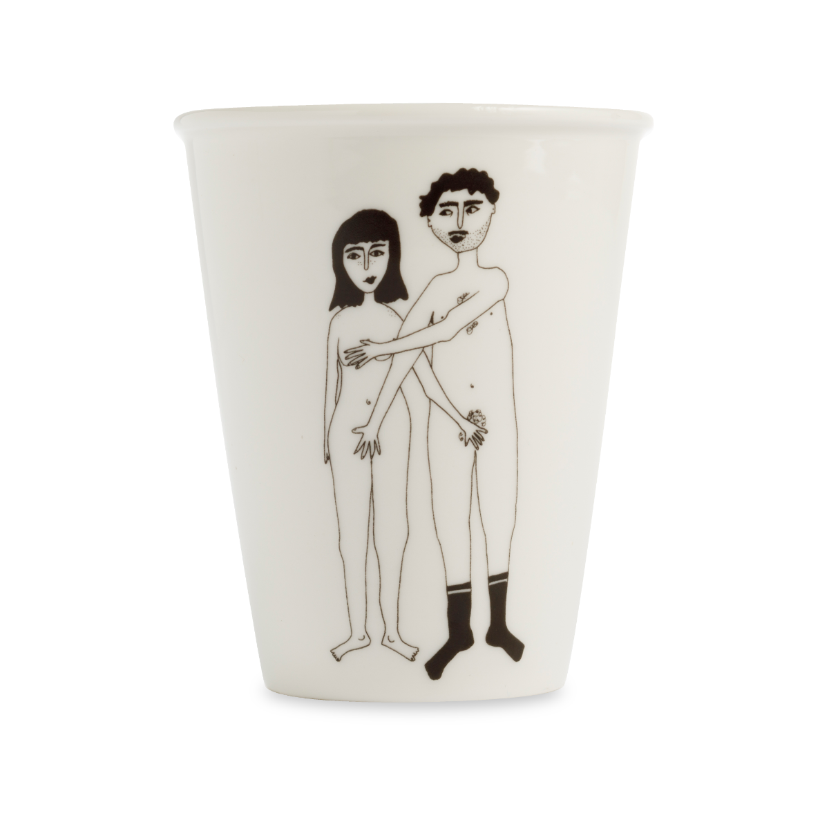 Helen B - "naked couple" porcelain cup