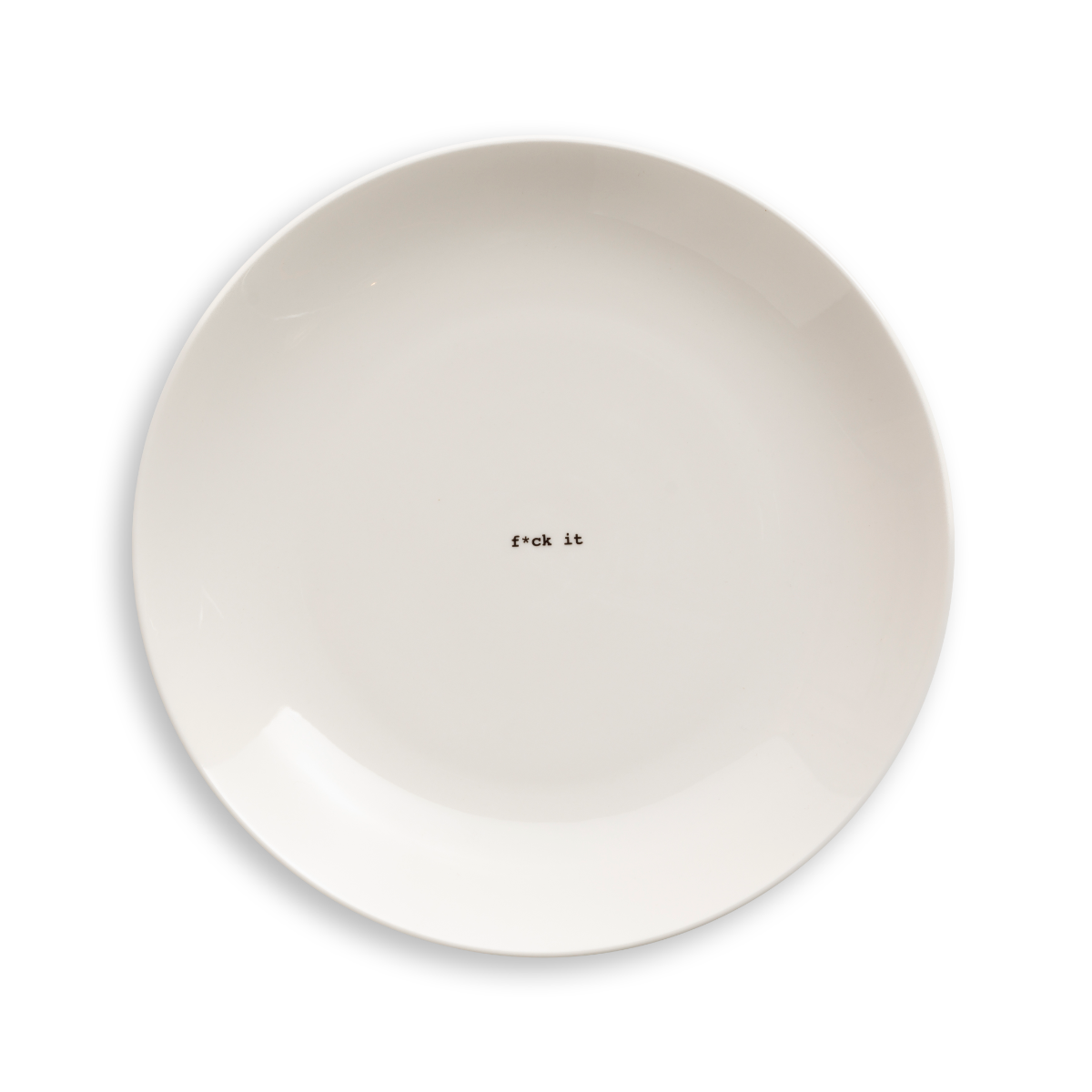 Helen B - porcelain breakfast plate - fuck it
