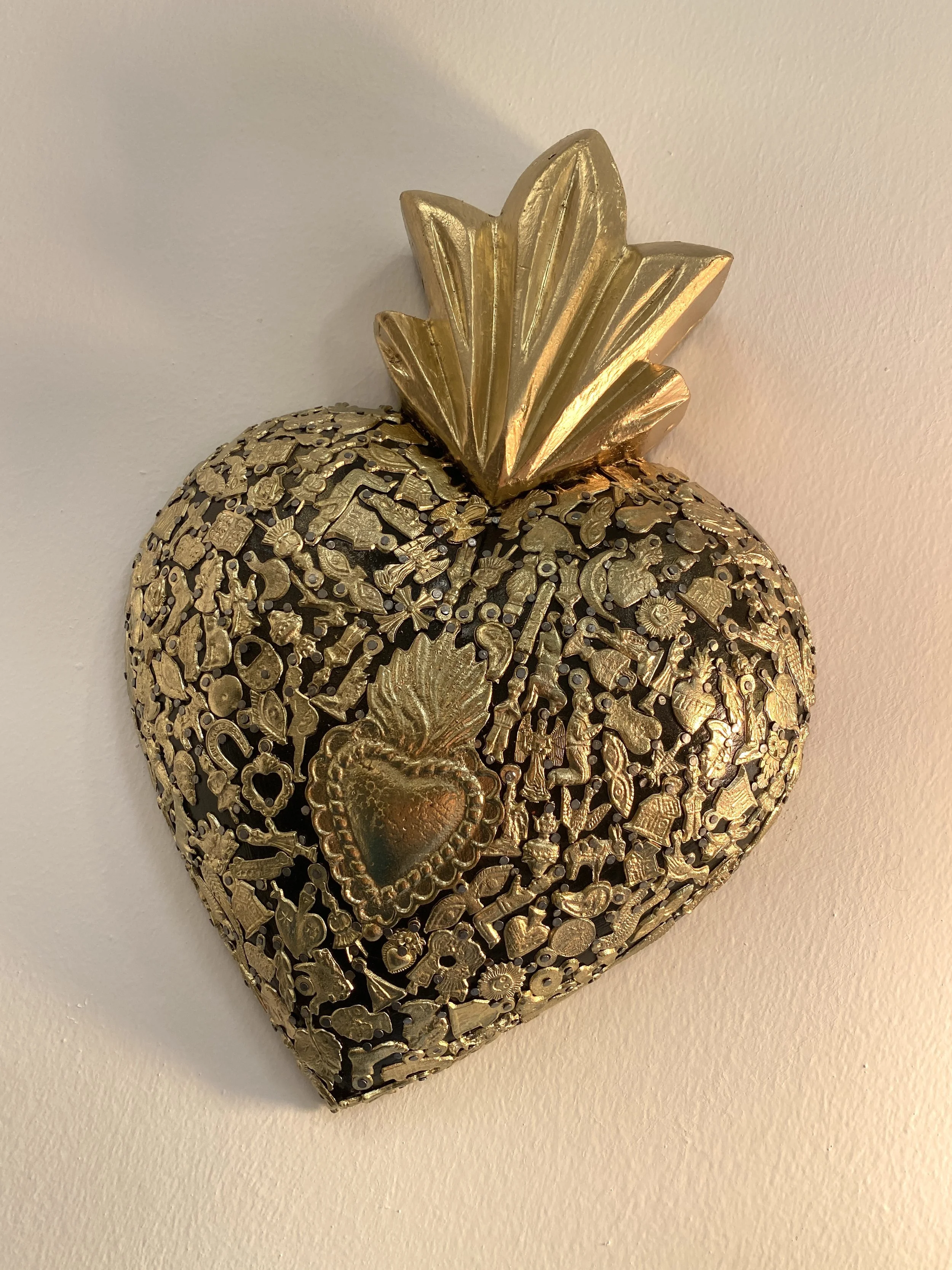 Pink Pampas - Black sacred heart - large