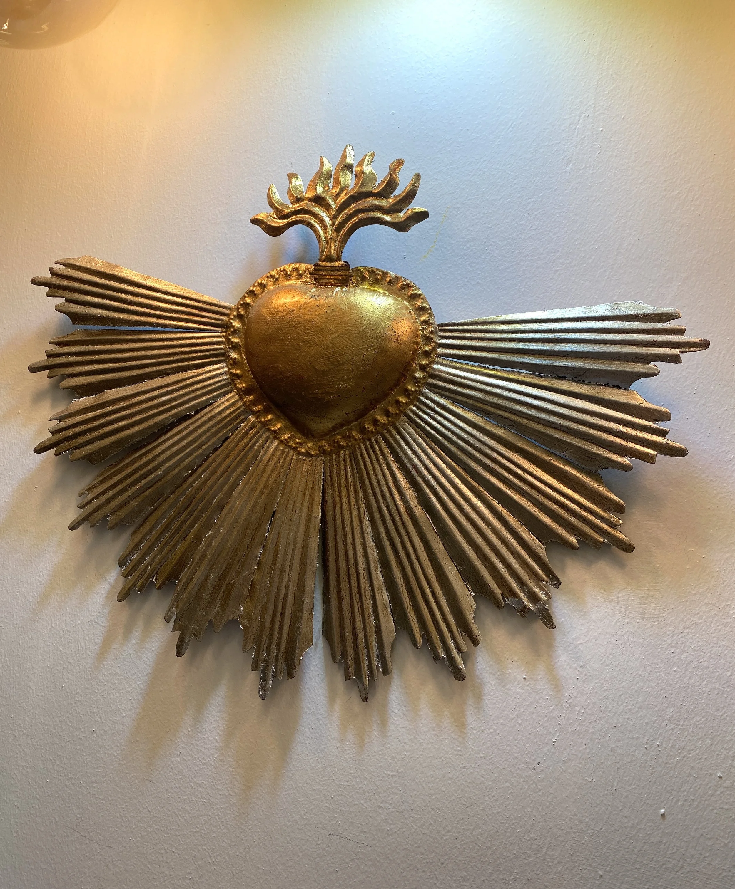 Pink Pampas - Big radiant ex voto - gold