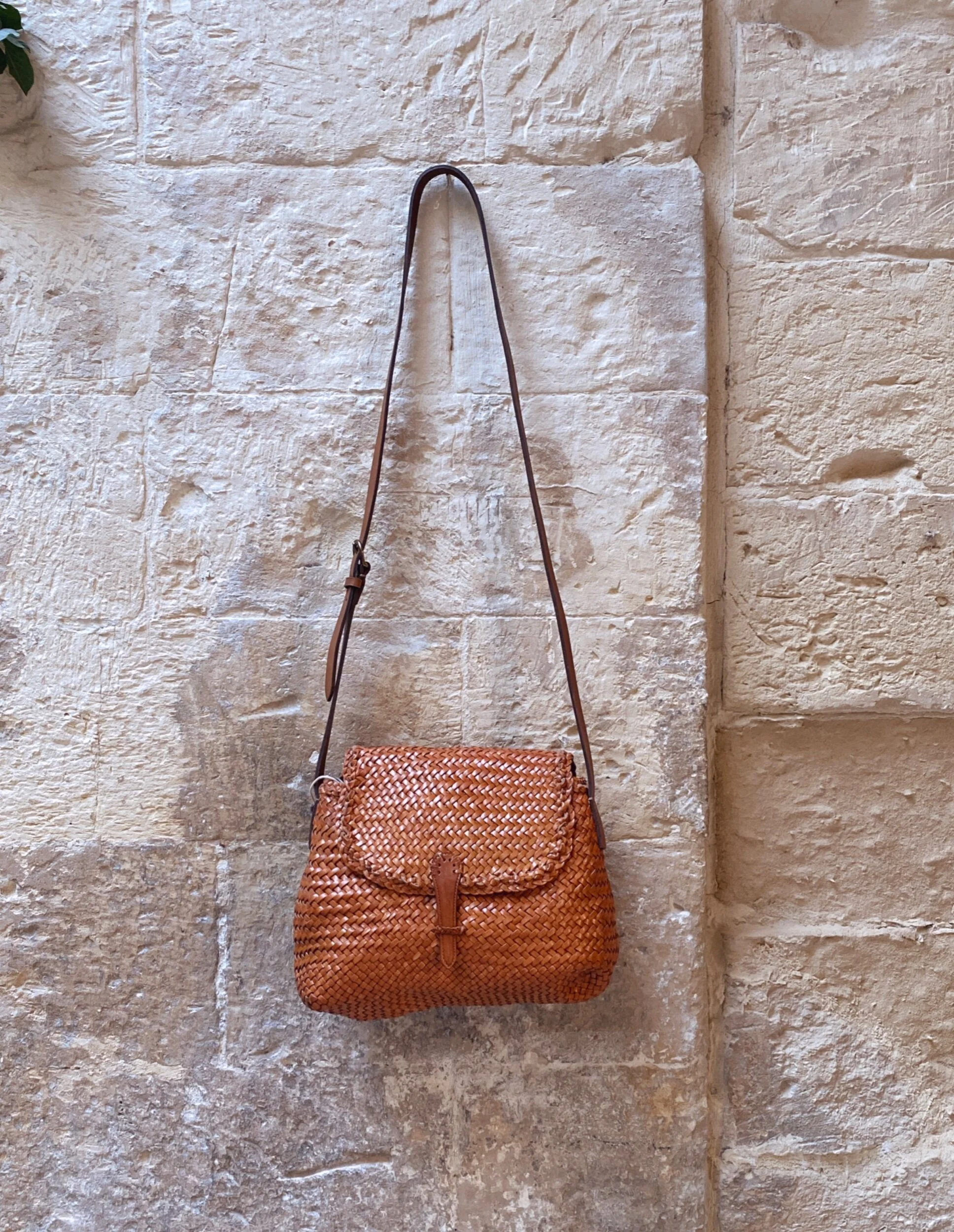 Dragon diffusion Big City shoulder flap bag cuoio Vico dei Bolognesi